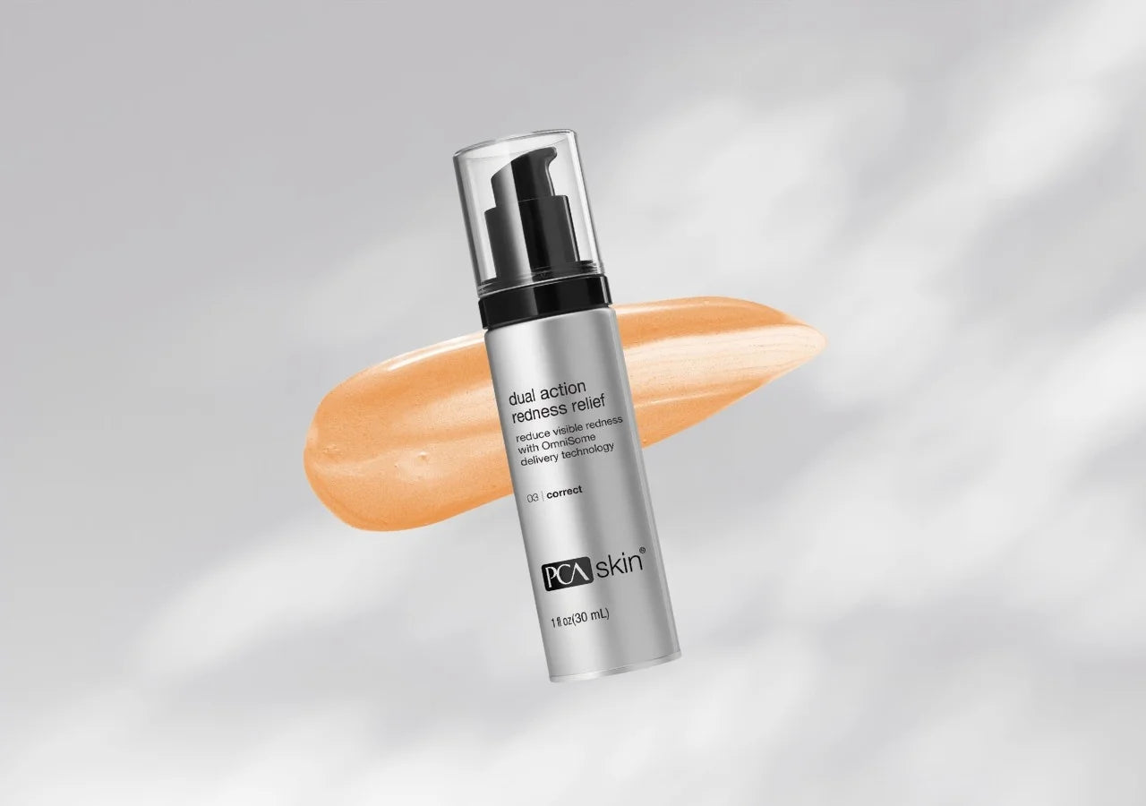 PCA Skin Dual Action Redness Relief provides up to 10 hours of hydration and redness reduction with its time-released OmniSome™ technology.