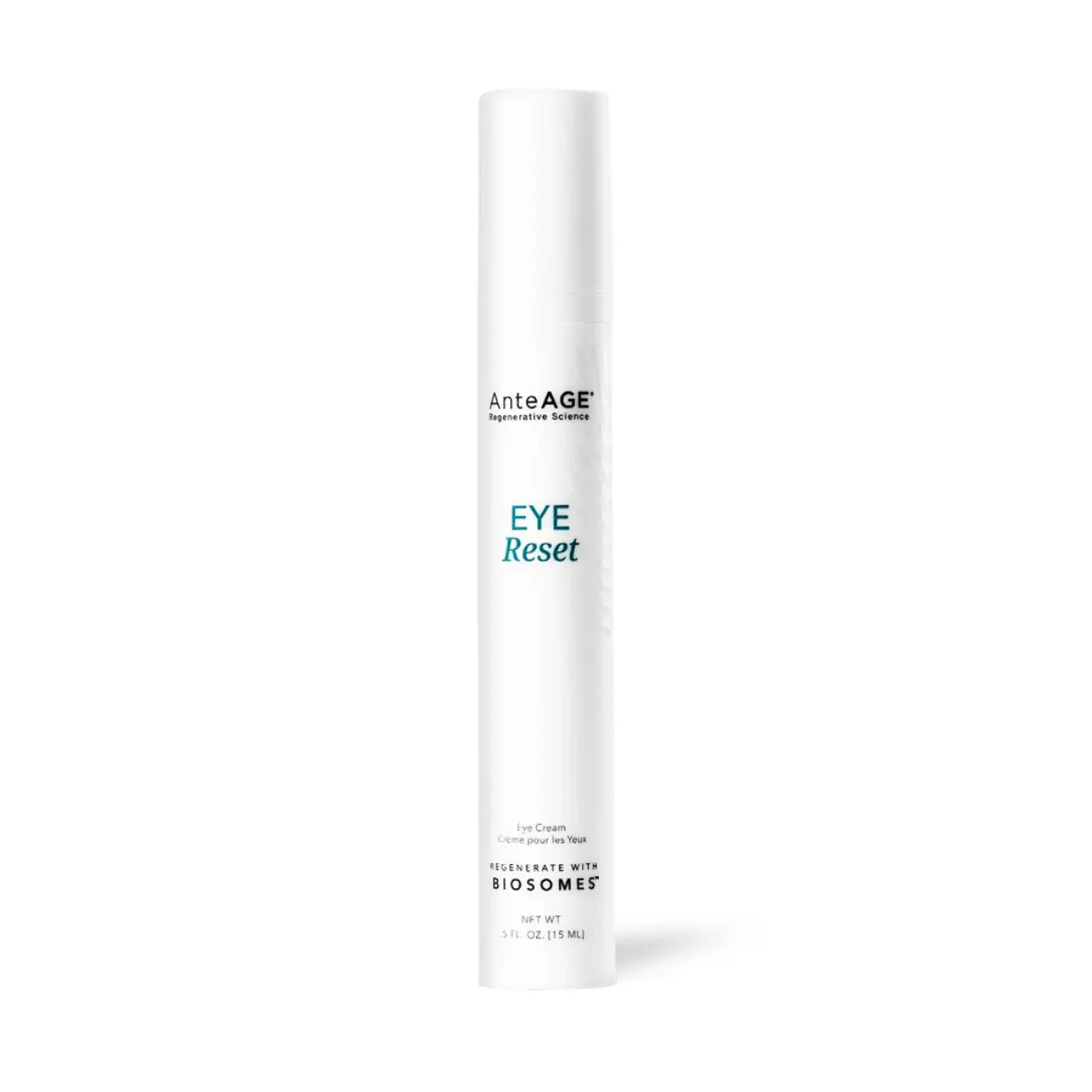 AnteAGE Eye serum for reducing dark circles, puffiness, and fine lines with Stem Cell Cytokinesā¢, peptides, and antioxidants for all skin types.