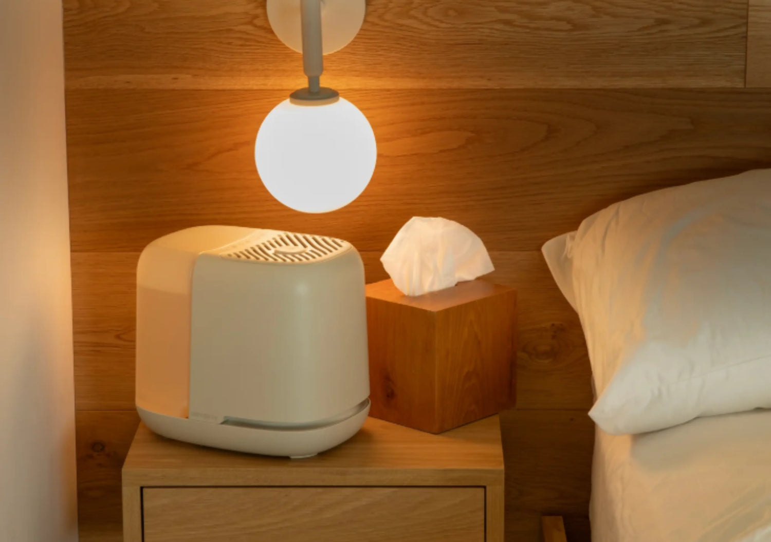 Canopy Humidifier 2.0 with red light and white noise for better sleep