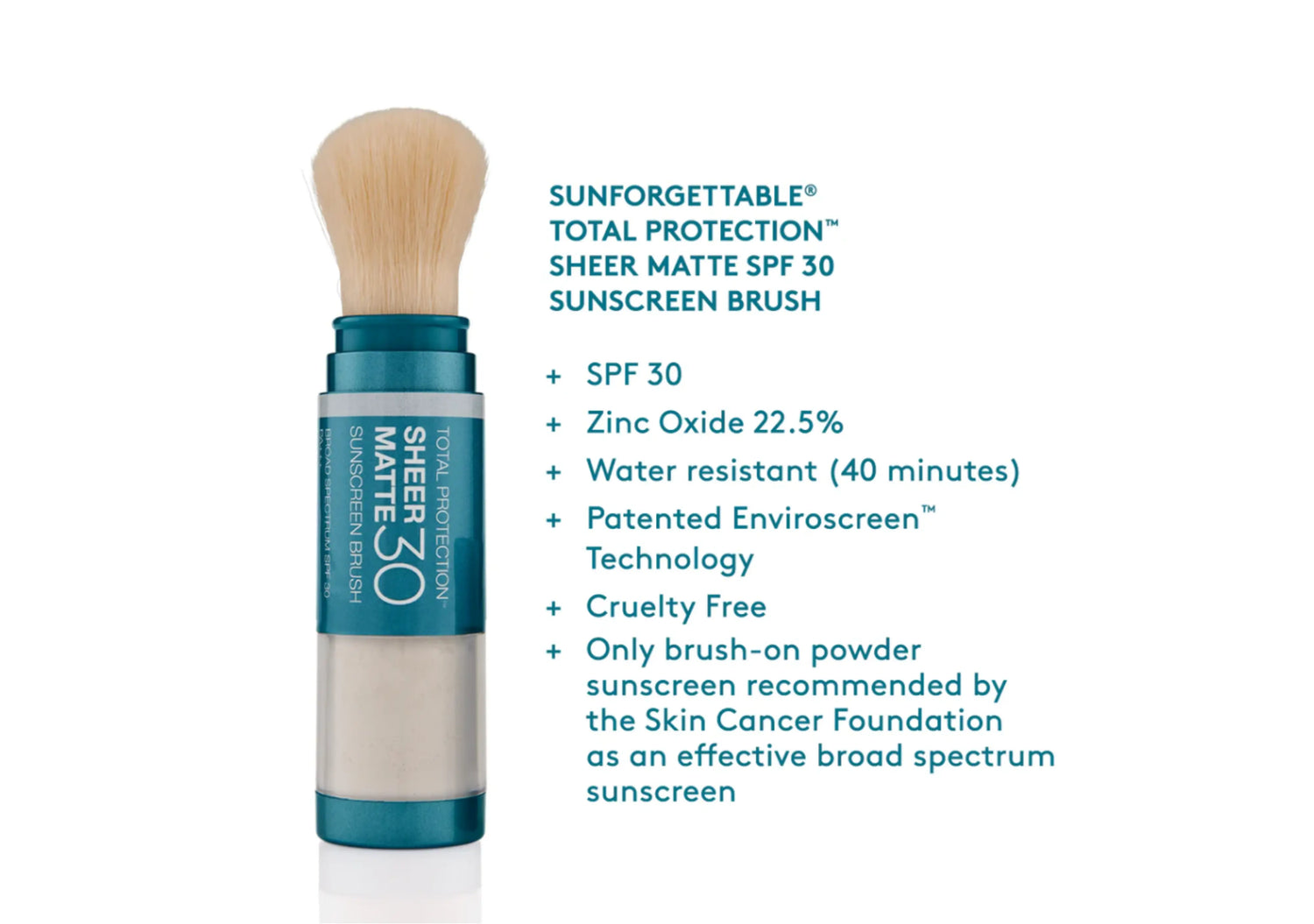 Colorescience Sunforgettable® Sheer Matte SPF 30 – 100% Mineral, Oil-Absorbing Sunscreen with Shine Control and Broad-Spectrum UV & Blue Light Protection