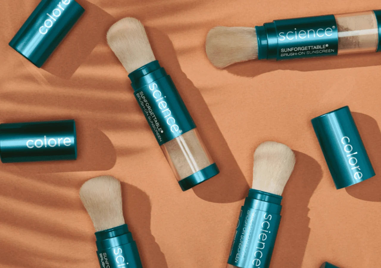 Colorescience Sunforgettable® Brush-On Sunscreen SPF 50 – Portable, Mess-Free Sun Protection for Easy Reapplication Anytime, Anywhere