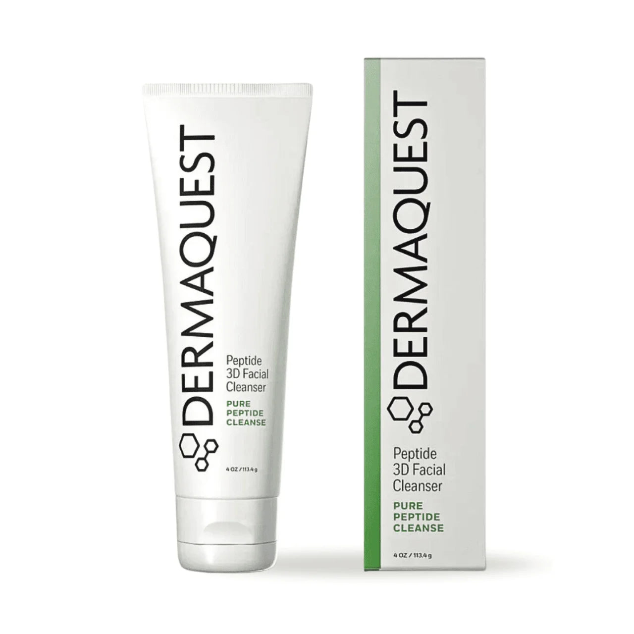 Dermaquest Peptide 3D Facial Cleanser – a peptide-infused, pH-balanced cleanser with Plant Stem Cells and ATP to revitalize and firm aging skin.