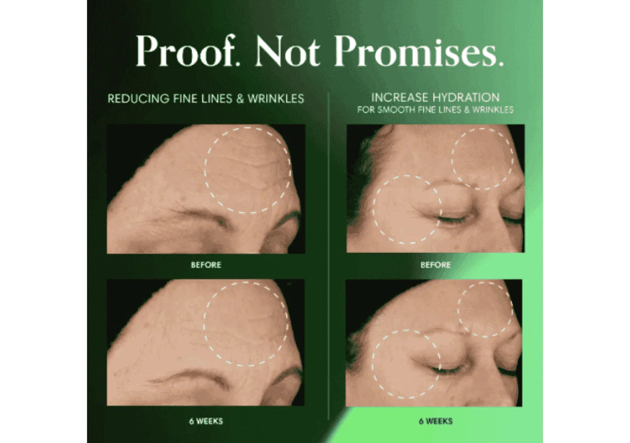 Peptide-infused serum that fills wrinkles, smooths expression lines, and prevents deep creases.