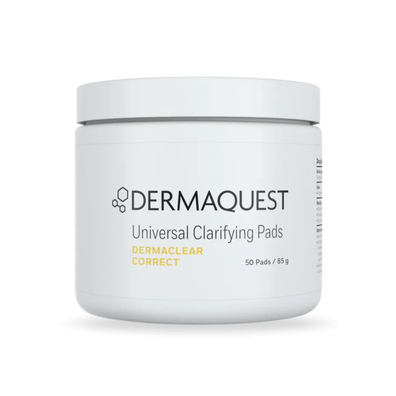 Dermaquest Universal Clarifying Pads – exfoliating treatment pads with Salicylic & Mandelic Acid to refine pores and brighten skin.