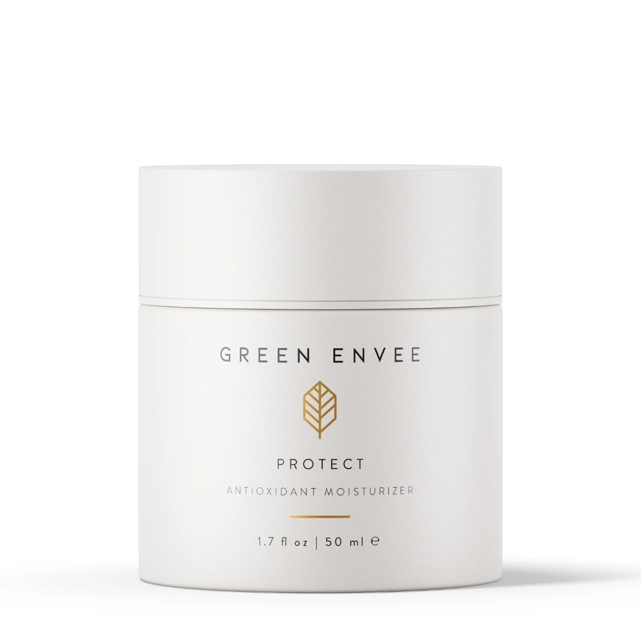 Green Envee Protect Antioxidant Moisturizer with Goji, Matcha, and Camellia to hydrate, repair, and protect against environmental stress.