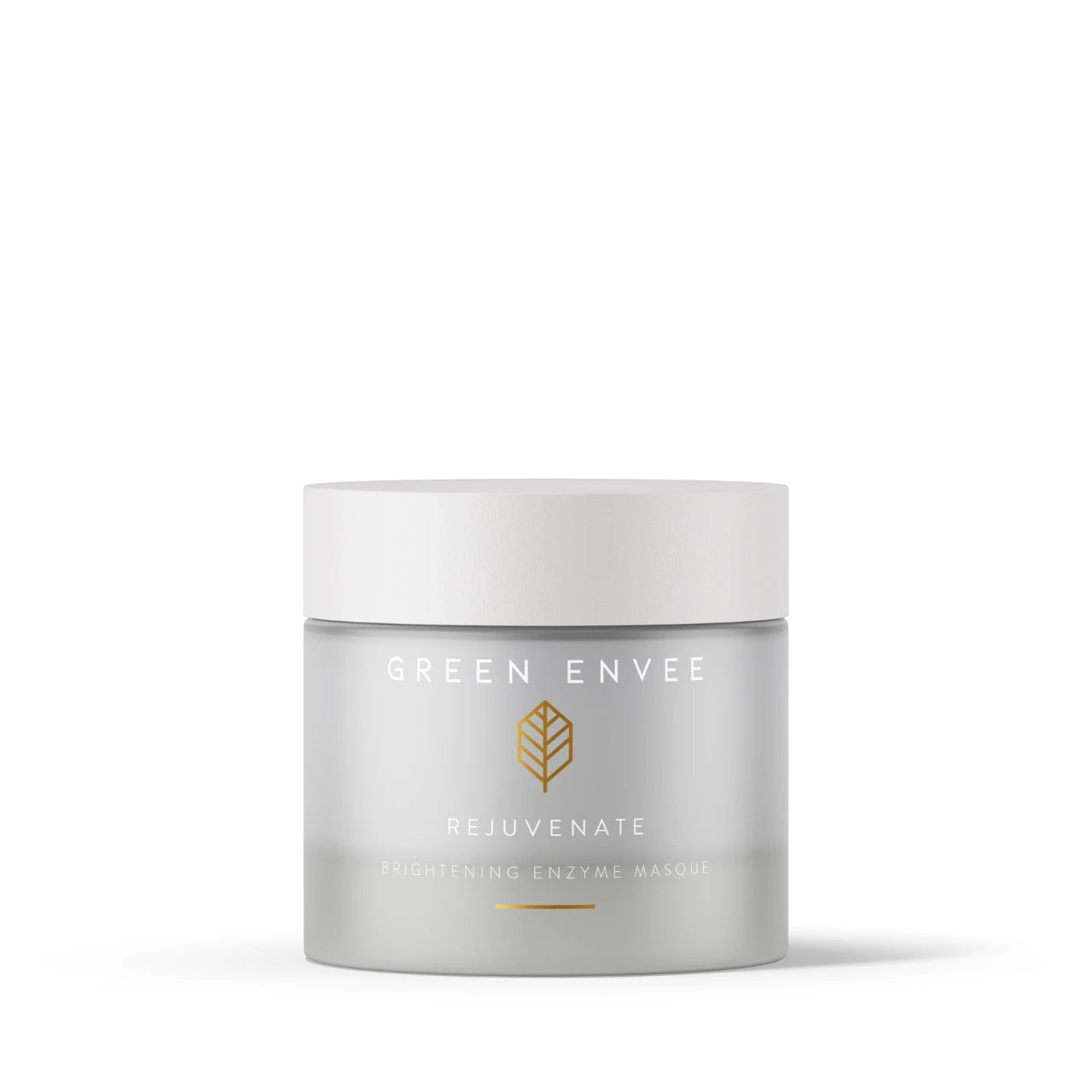 Green Envee Rejuvenate Brightening Enzyme Masque for radiant glow, smooth refined texture, and hydrated soothed skin.