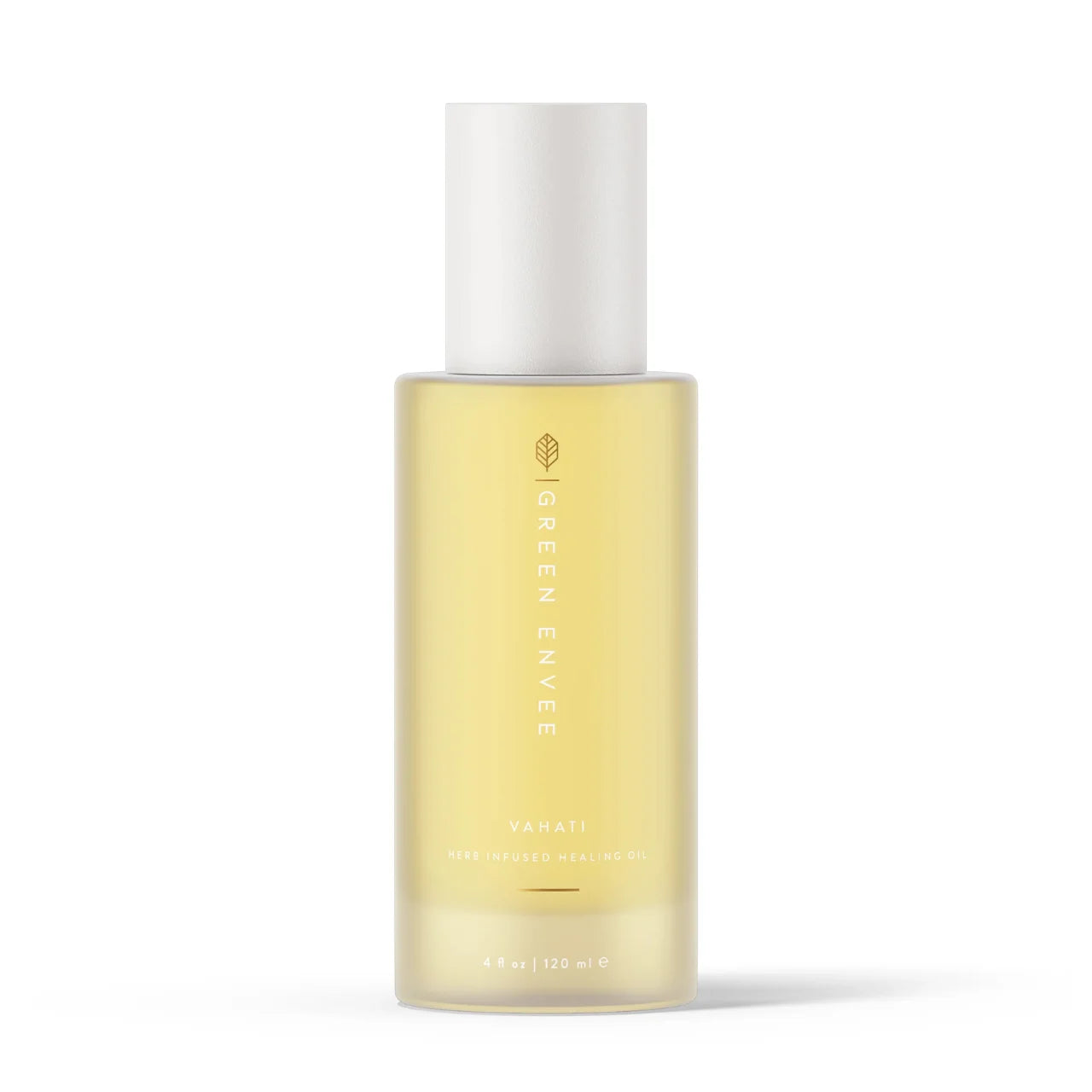 Green Envee Vahati Herb Infused Healing Oil for scar recovery and restorative skin care.