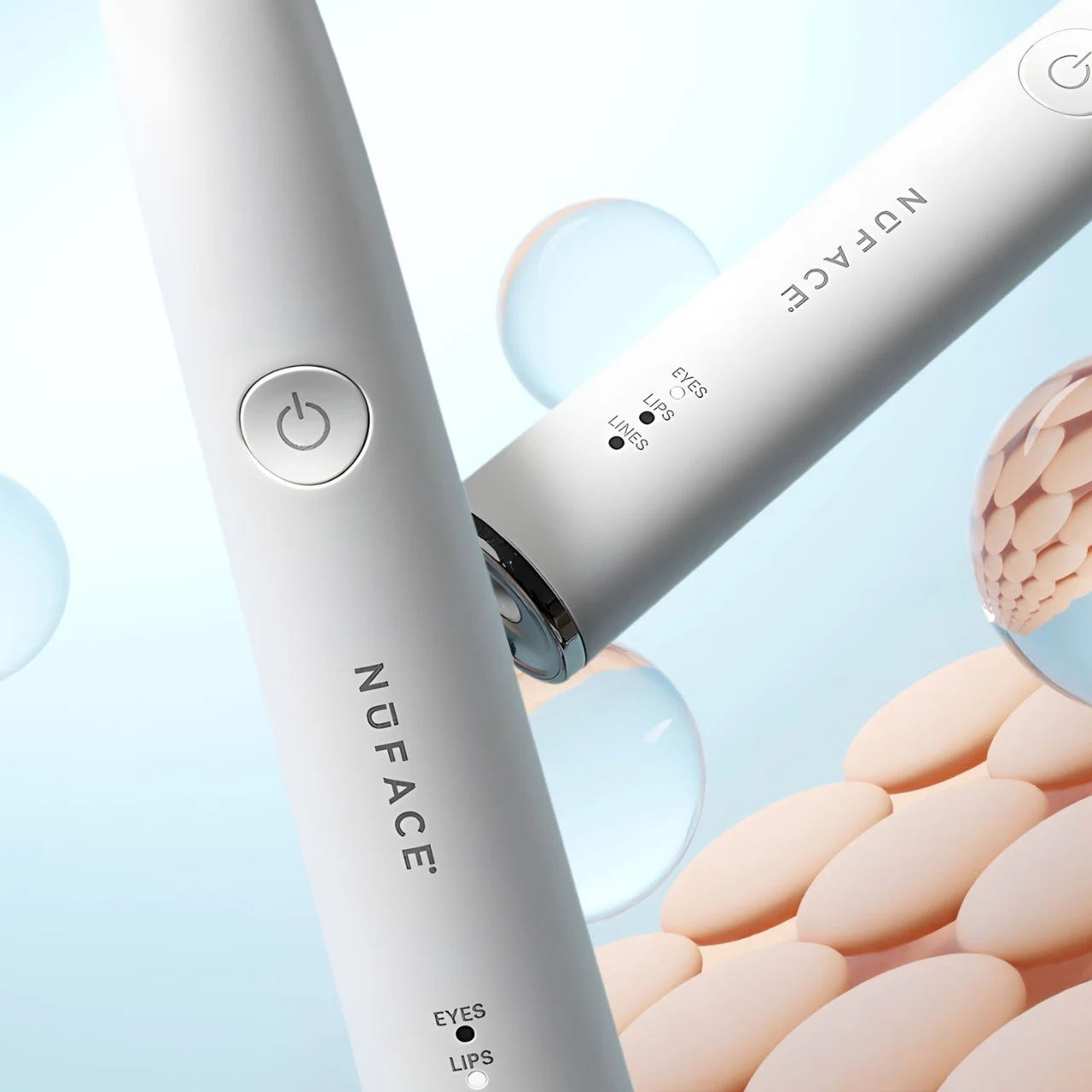 NuFACE FIX MicroWand plumps lips and hydrates skin using peptides and hyaluronic acid for a soft, supple, and dewy finish.