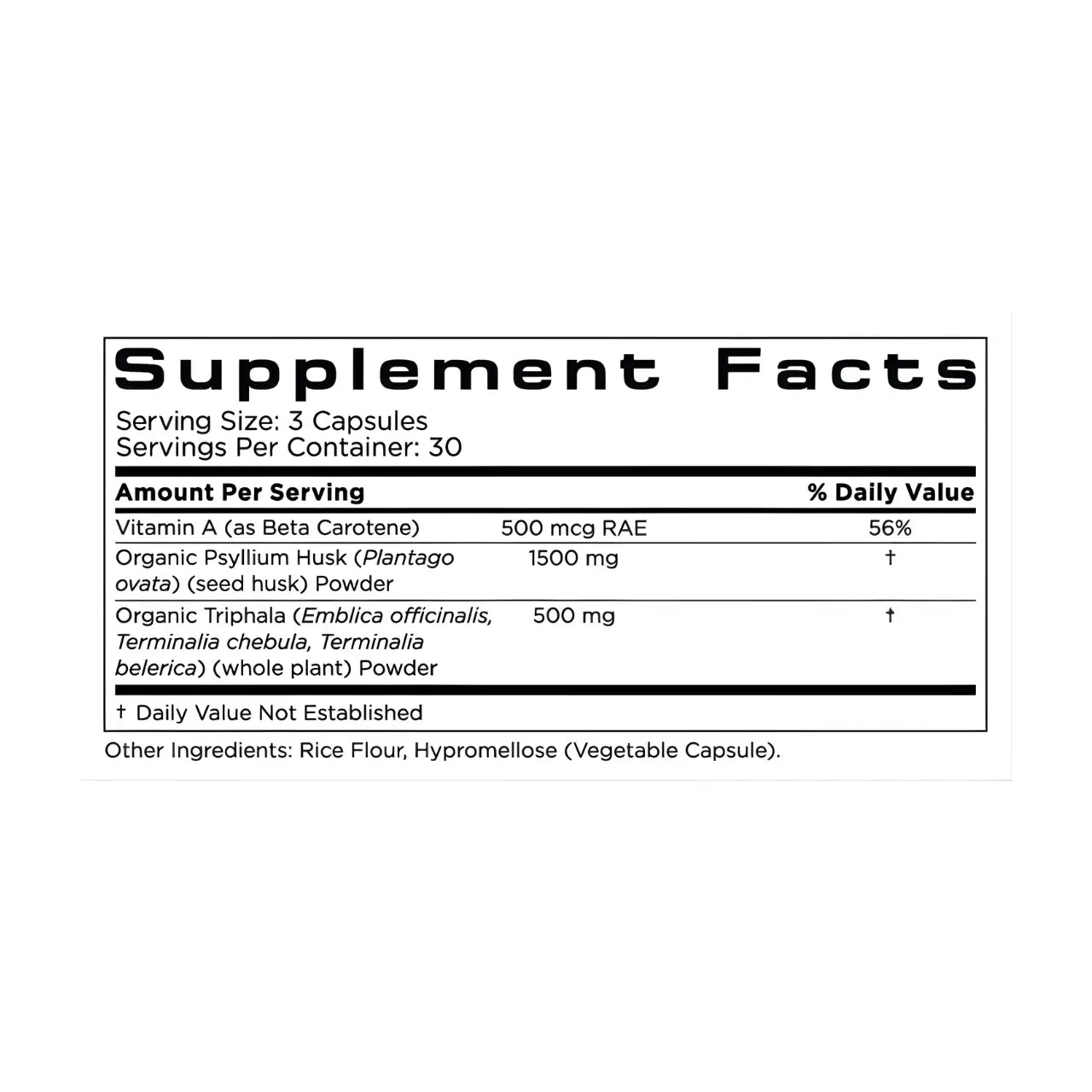 Osmosis Skin Aid supplement Supplement Facts