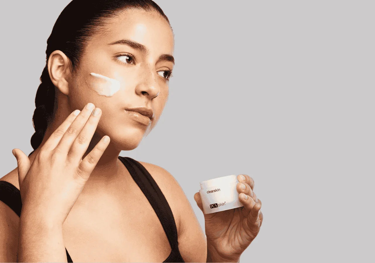 PCA Skin Clearskin moisturizer hydrates without feeling greasy, leaving skin soft and refreshed.