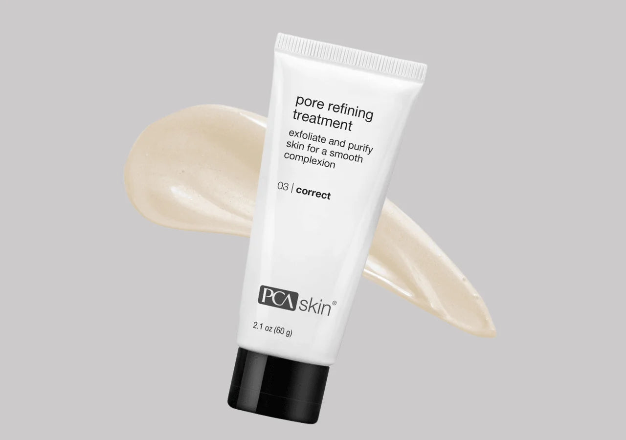 PCA Skin Pore Refining Treatment gently exfoliates with AHA and enzymes for a brighter complexion