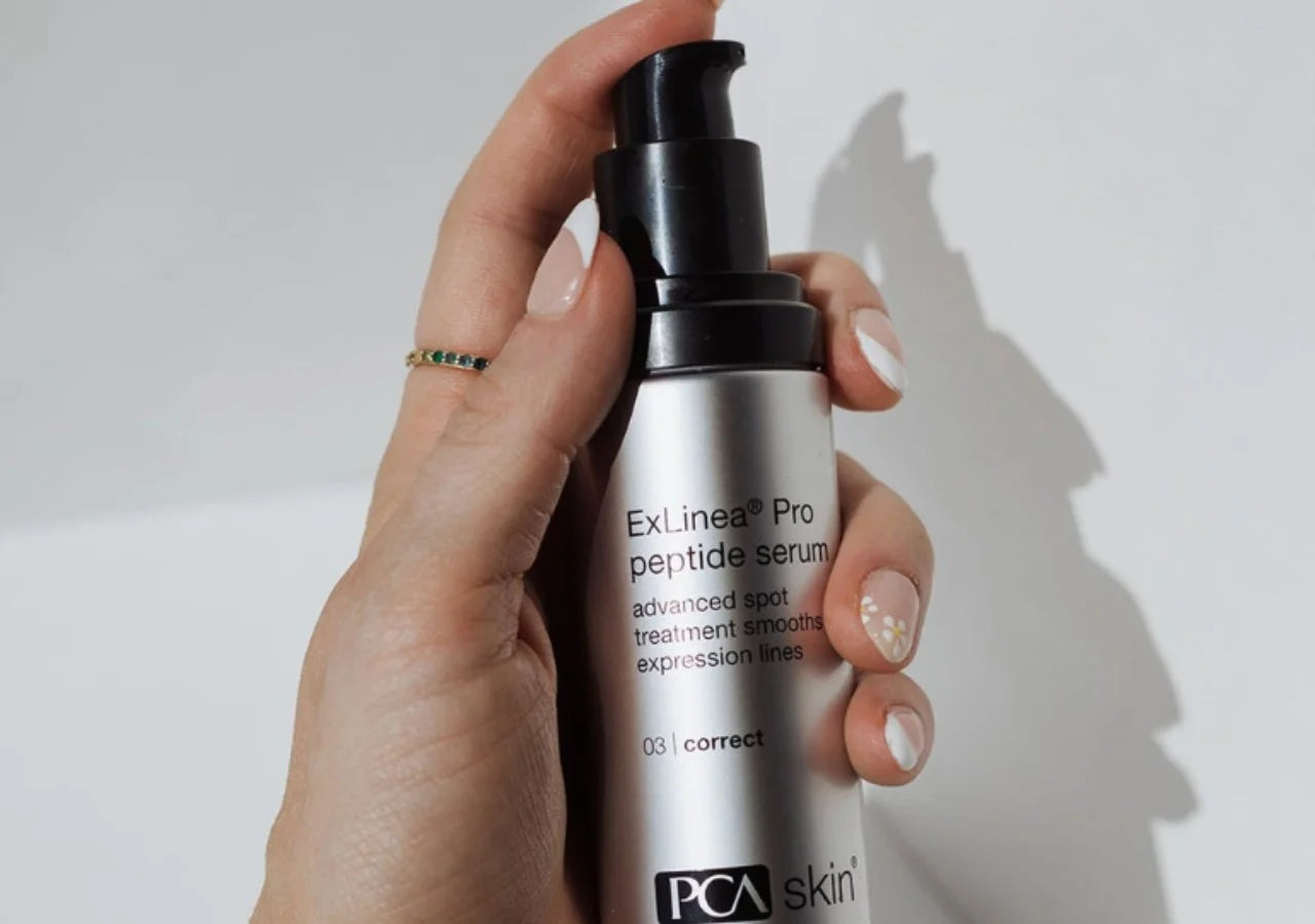 PCA Skin ExLinea Pro Peptide Serum deeply hydrates and improves skin texture for a smoother complexion.