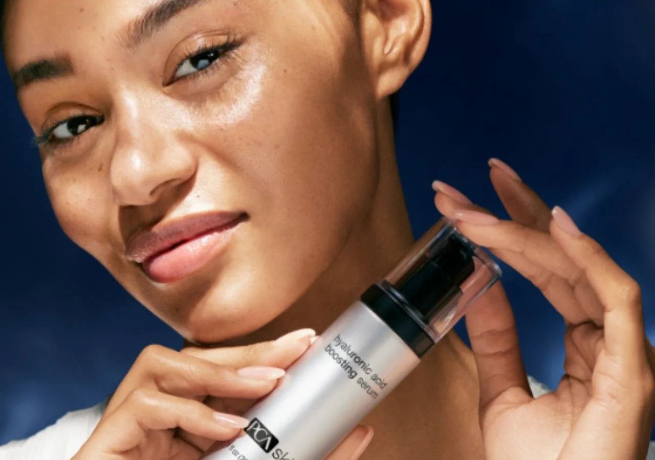 PCA Skin Hyaluronic Acid Serum stimulates natural HA production, improves elasticity, and smooths wrinkles.