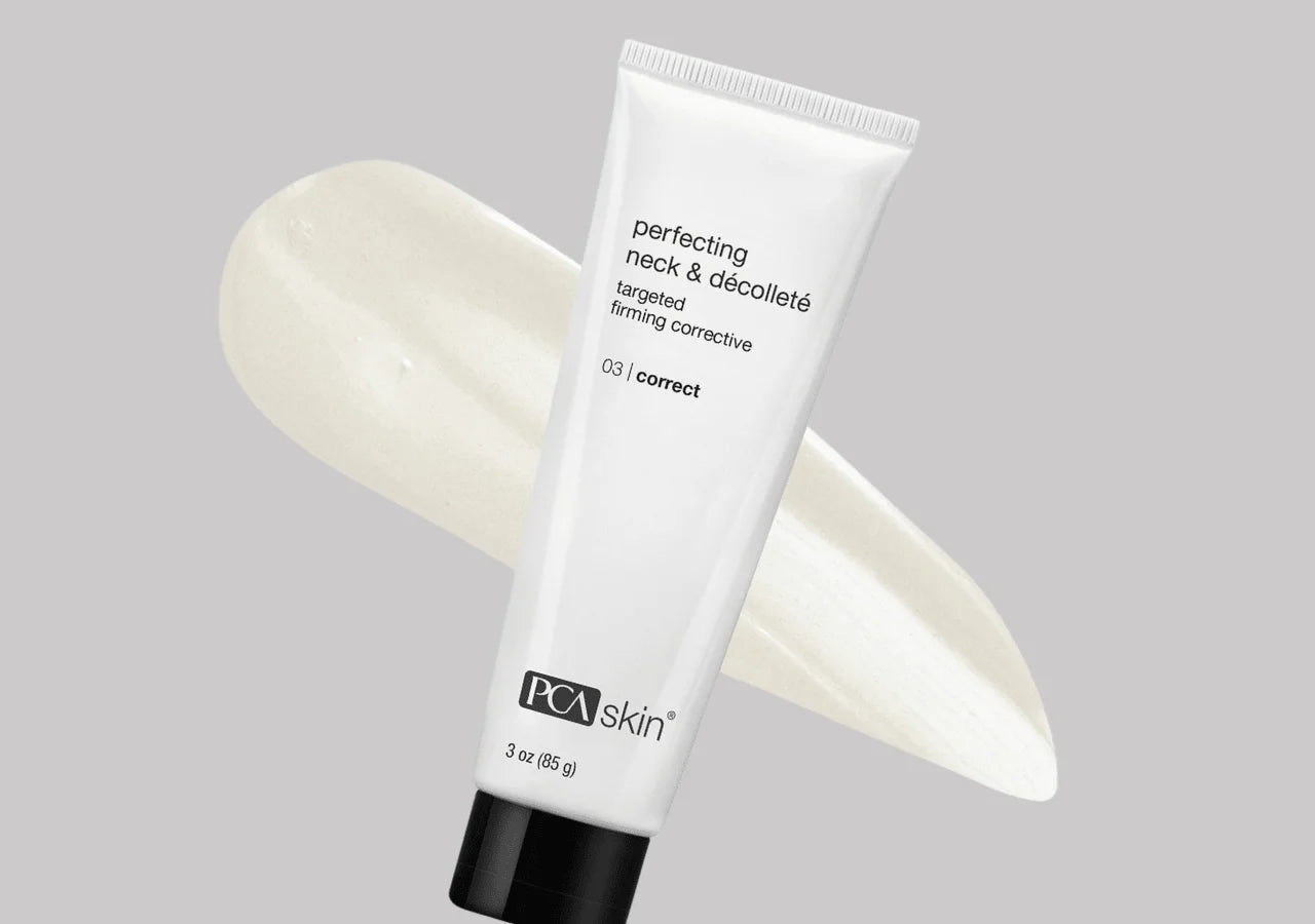PCA Skin’s brightening and anti-redness cream for a smooth, even-toned neck & décolleté.