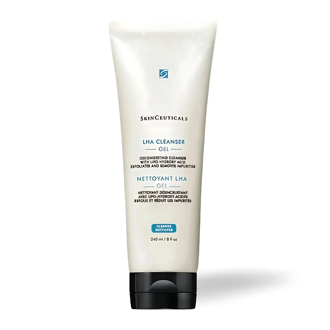 SkinCeuticals LHA Cleansing Gel, a powerful oil-control cleanser with exfoliating acids to unclog pores, refine skin texture, and reduce breakouts.