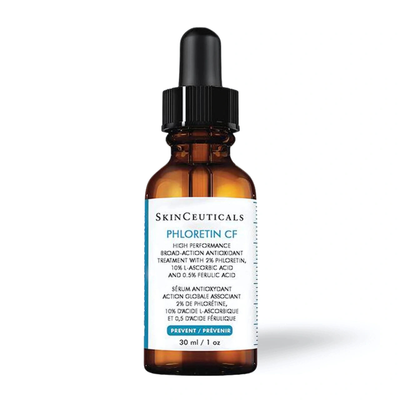SkinCeuticals Phloretin CF® with Ferulic Acid, a high-performance vitamin C serum for antioxidant protection, brightening, and anti-aging benefits.