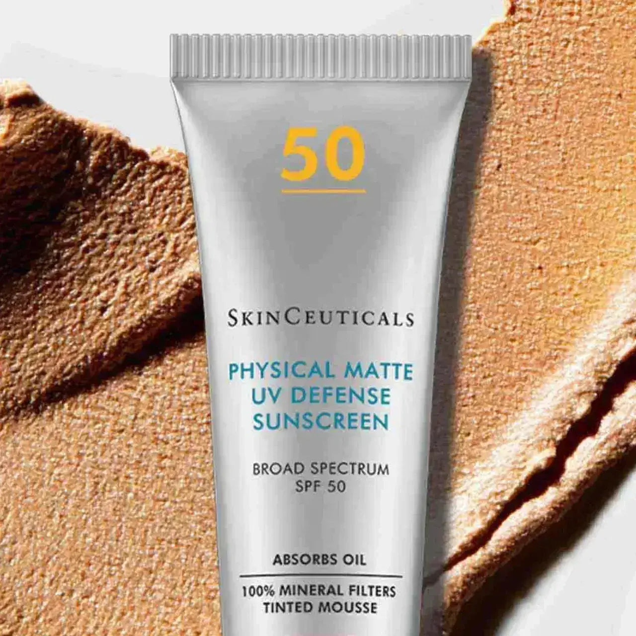 SkinCeuticals Physical Matte UV Defense SPF 50 with oil-absorbing technology for shine-free, matte skin.