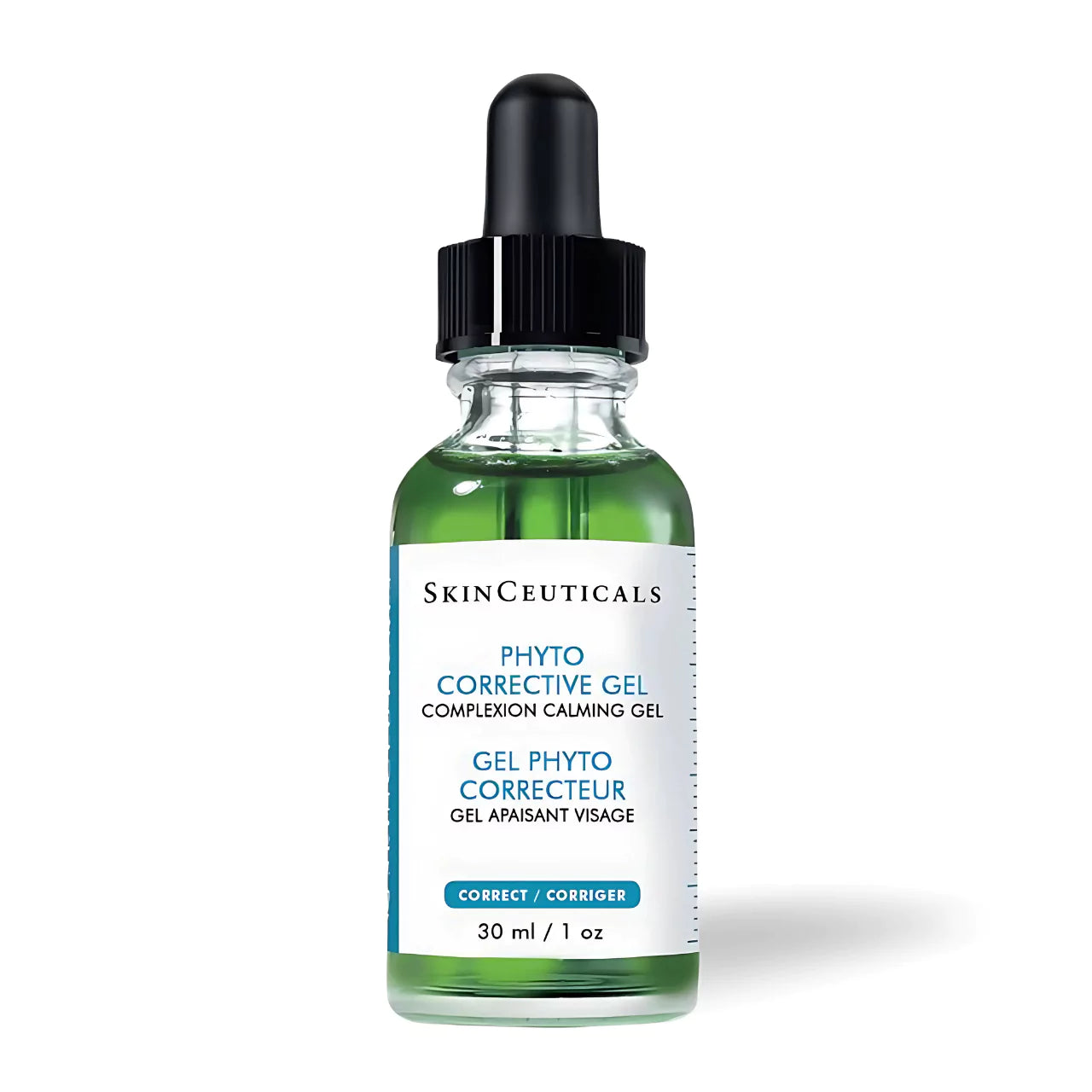 SkinCeuticals Phyto Corrective Gel – a lightweight, botanical-infused serum that soothes redness, hydrates, and evens skin tone for a clear, calm complexion.