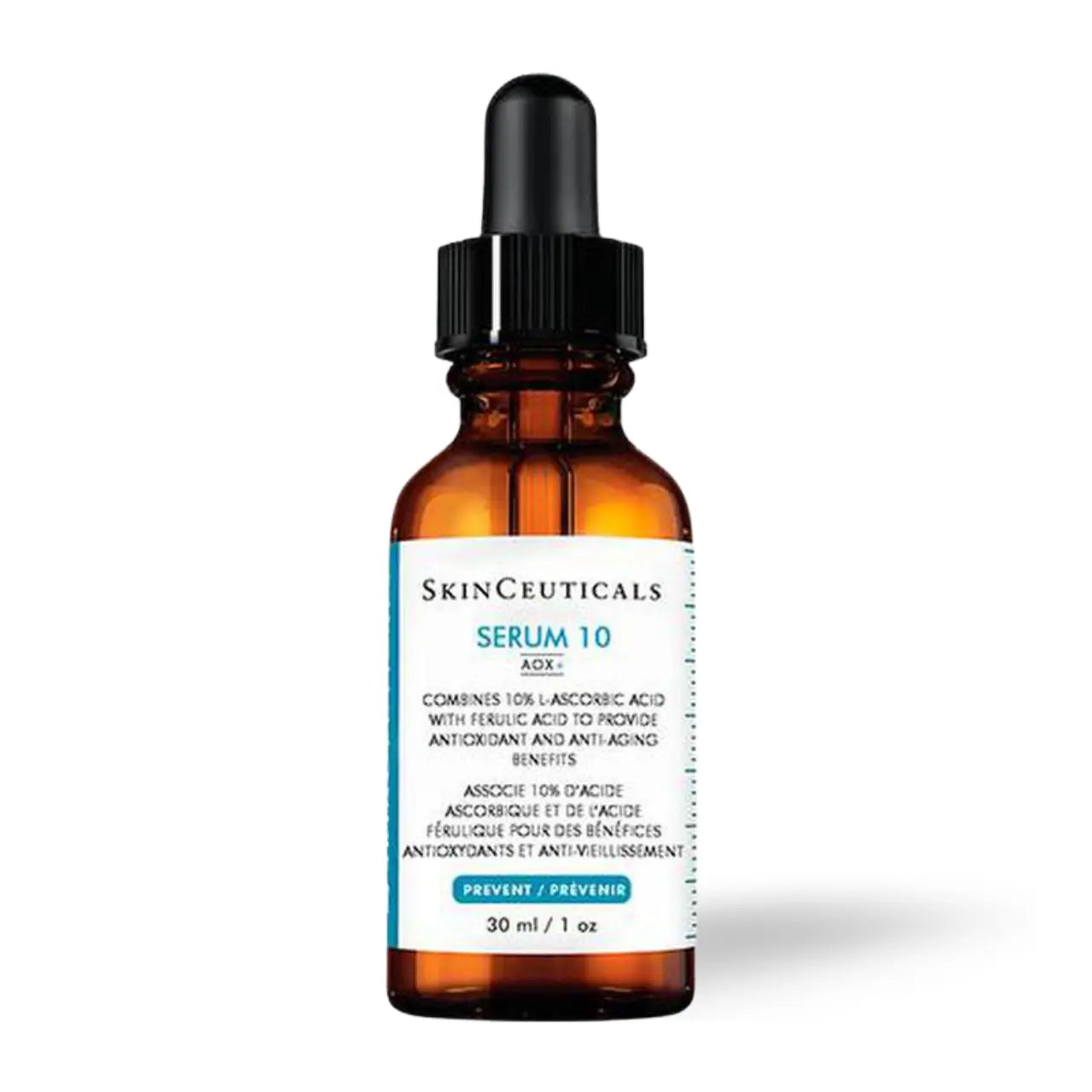 SkinCeuticals Serum 10 AOX+ – a lightweight vitamin C serum that protects, hydrates, and fights signs of aging for sensitive skin.