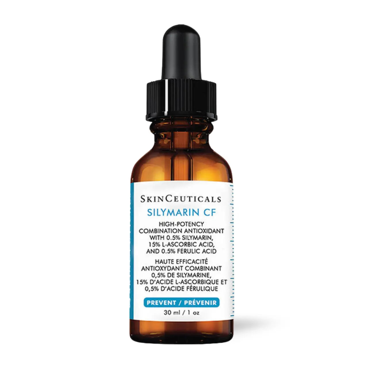 SkinCeuticals Silymarin CF smooths uneven skin texture, minimizes pores, and enhances skin clarity for a refined, radiant complexion.