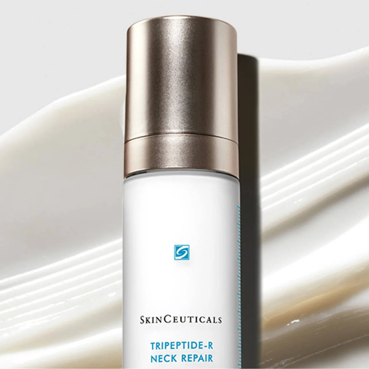 SkinCeuticals Tripeptide-R Neck Repair smooths fine lines and deep wrinkles, enhancing the neck’s overall texture.