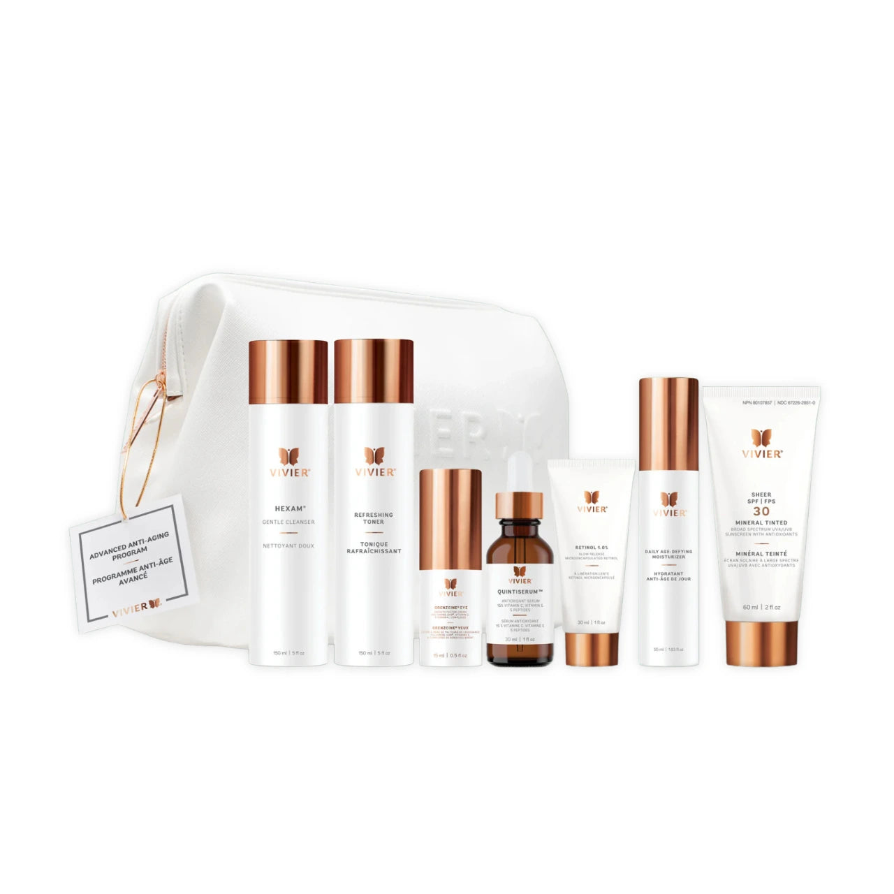 Vivier® Advanced Anti-Aging Program is a complete skincare routine designed to reduce wrinkles, brighten skin, and provide deep hydration for youthful results.