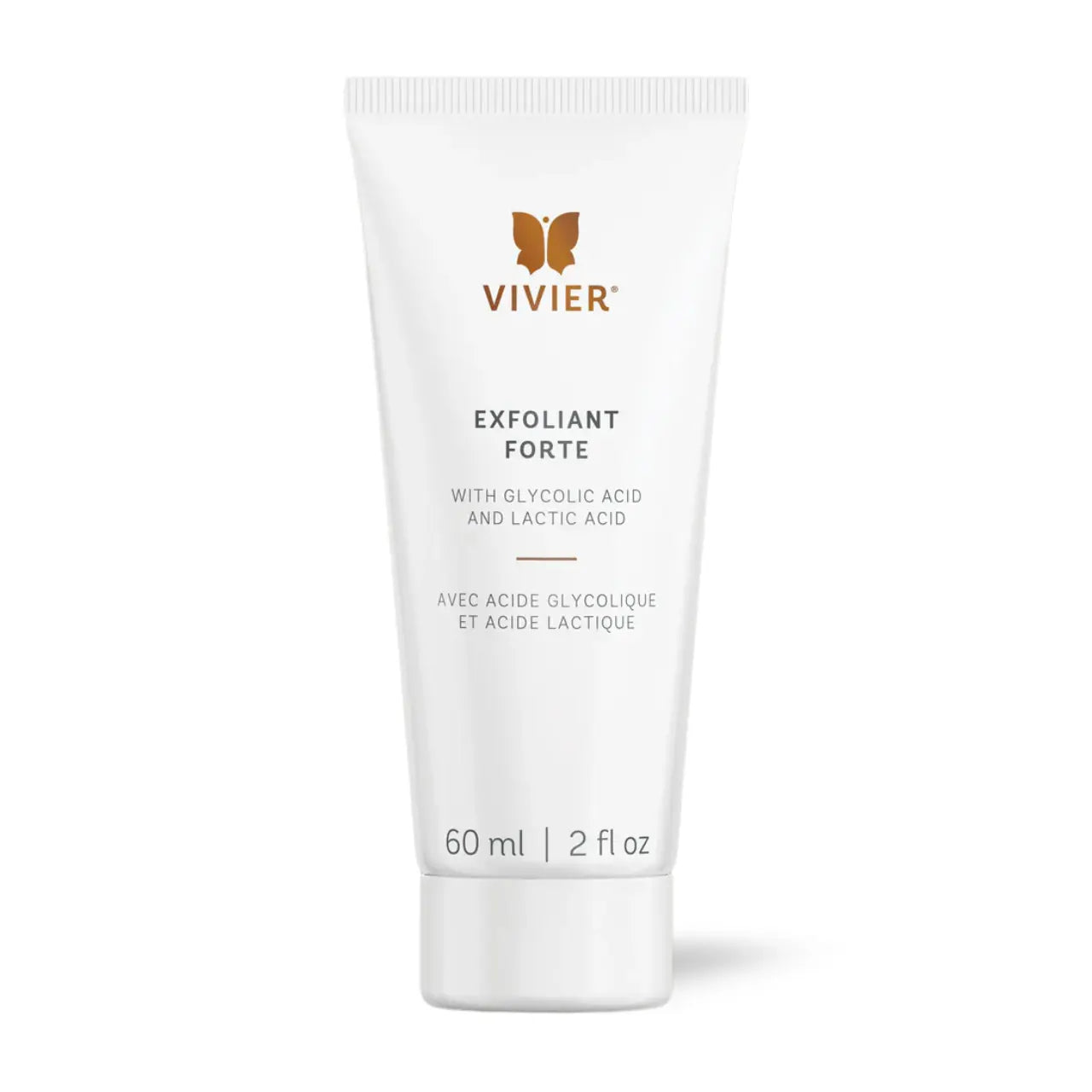 Vivier® Exfoliant Forte, an advanced AHA exfoliating lotion that smooths, brightens, and hydrates for a radiant, youthful glow.