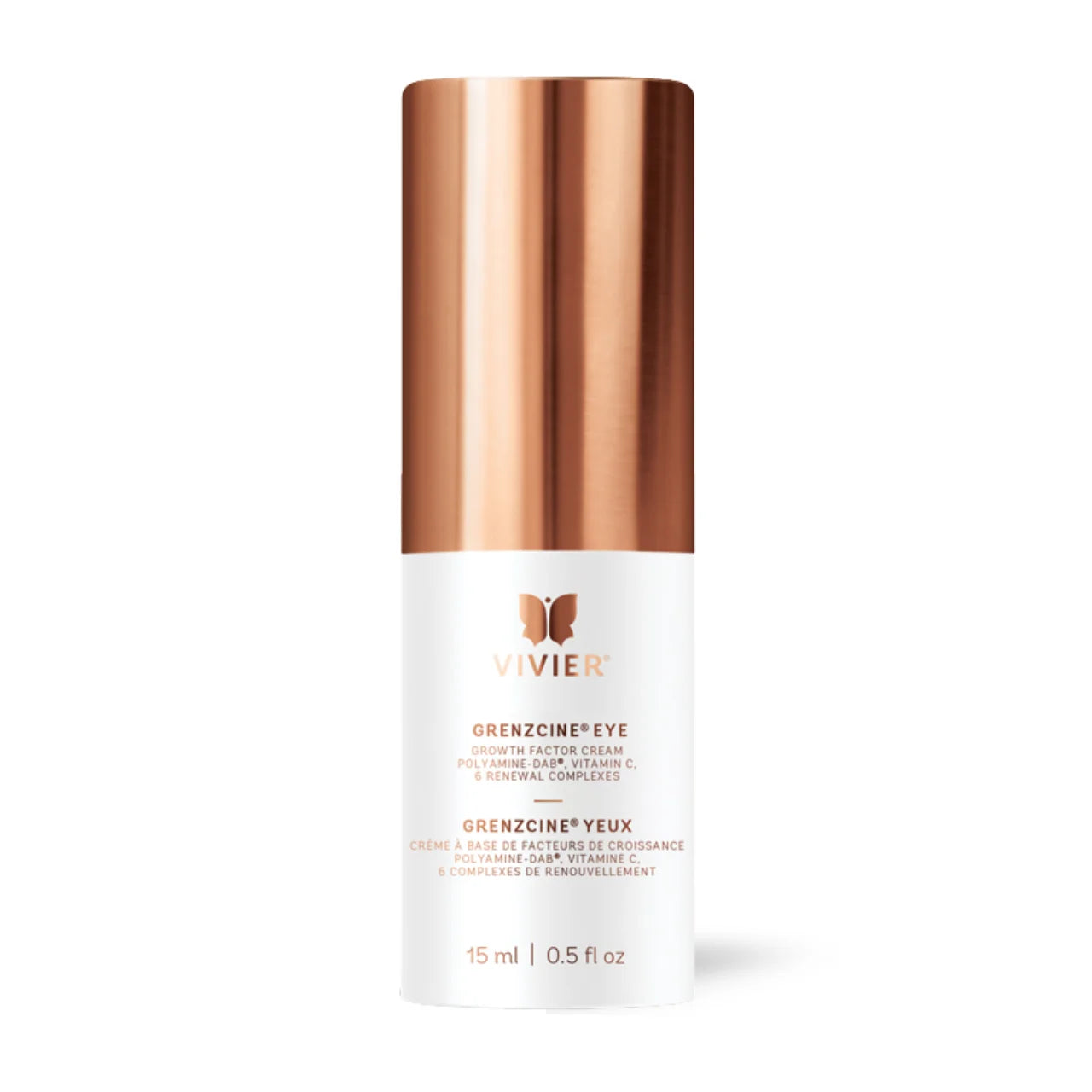 Vivier® GrenzCine® Eye is an anti-aging eye cream with growth factors and Vitamin C, reducing fine lines, puffiness, and sagging for refreshed eyes.