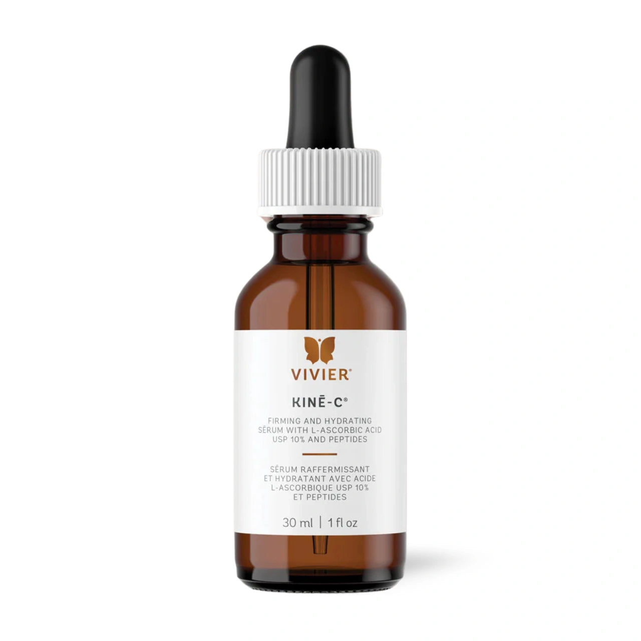 Vivier® Kine-C lightweight, oil-free Vitamin C serum with peptides to brighten, hydrate, and smooth skin for a youthful appearance.