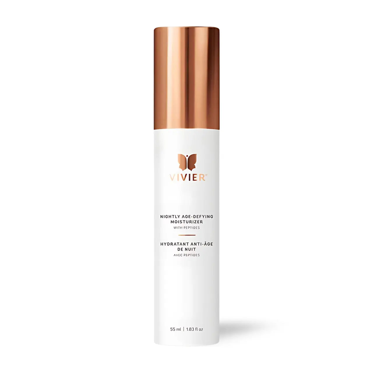 Vivier® Nightly Age-Defying Moisturizer hydrates, repairs, and protects skin overnight with antioxidants, peptides, and hyaluronic acid.