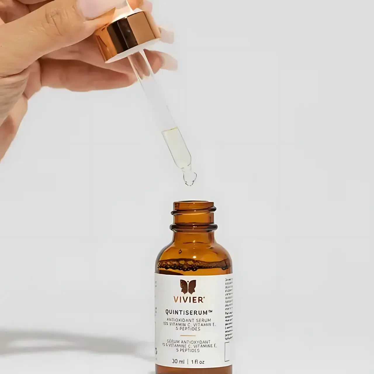 Vivier® QuintiSerum™ brightens dull skin, evens tone, and enhances radiance with 15% Vitamin C for a refreshed, youthful glow.