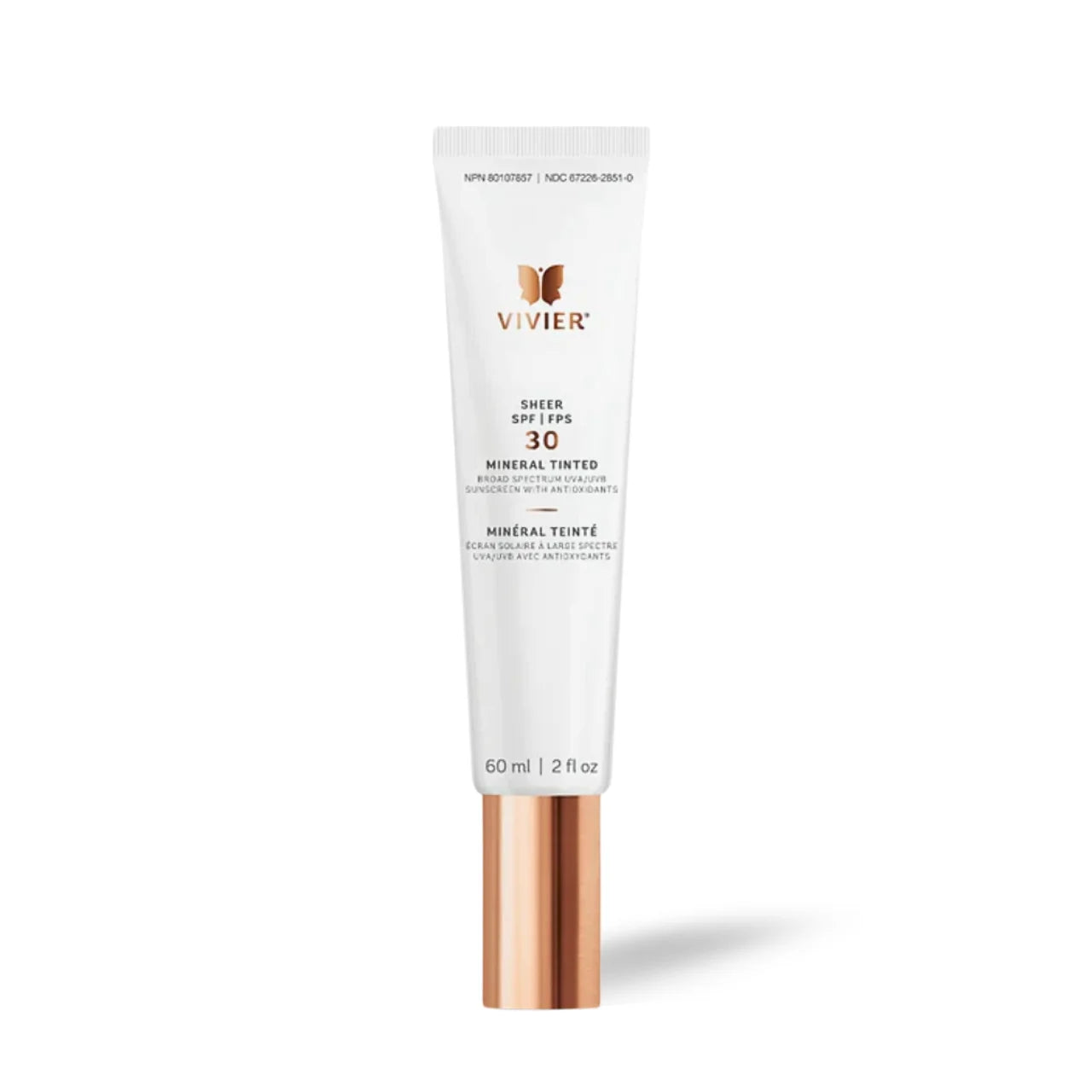 Vivier SHEER SPF 30 Mineral Tinted – Lightweight, Radiant Broad-Spectrum Mineral Sunscreen
