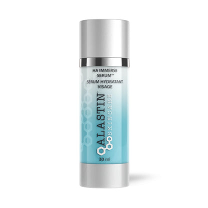 Alastin HA IMMERSE Serum with peptides and hyaluronic acid for deep hydration, anti-aging, and radiant skin.