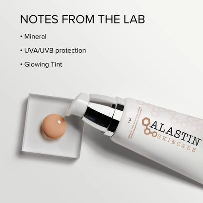 Alastin HydraTint SPF 36 sunscreen with glowing finish on skin