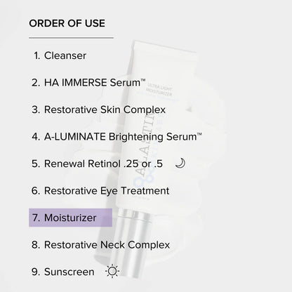 Alastin Ultra Light Moisturizer — peptide-infused lightweight face cream with TriHex Technology® to smooth, hydrate, and protect skin barrier.