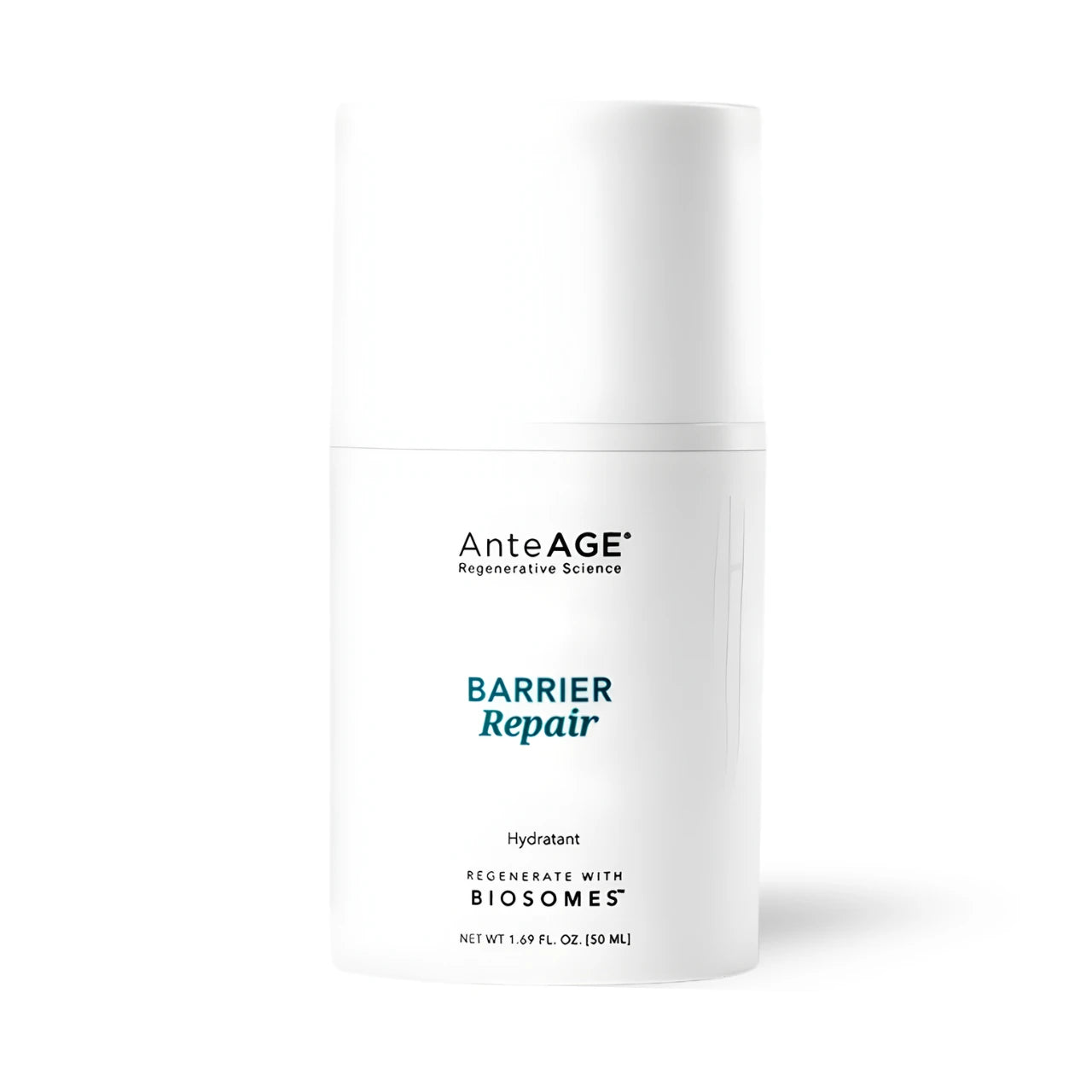 AnteAGE Barrier Repair with Biosomes cream for deep hydration and barrier strengthening.