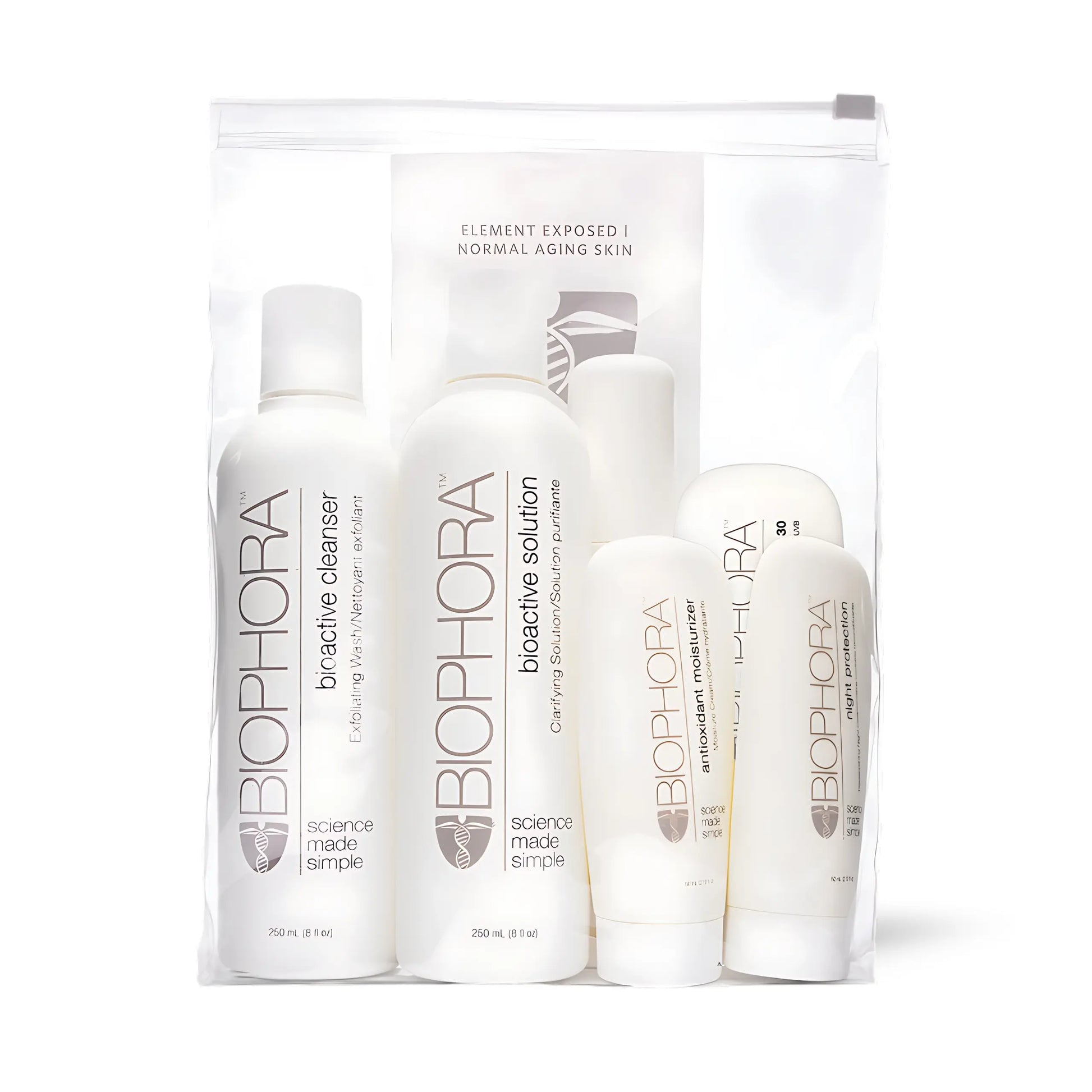 Biophora Element Exposed Normal Aging Kit Full Size – complete 6-step anti-aging skincare system 