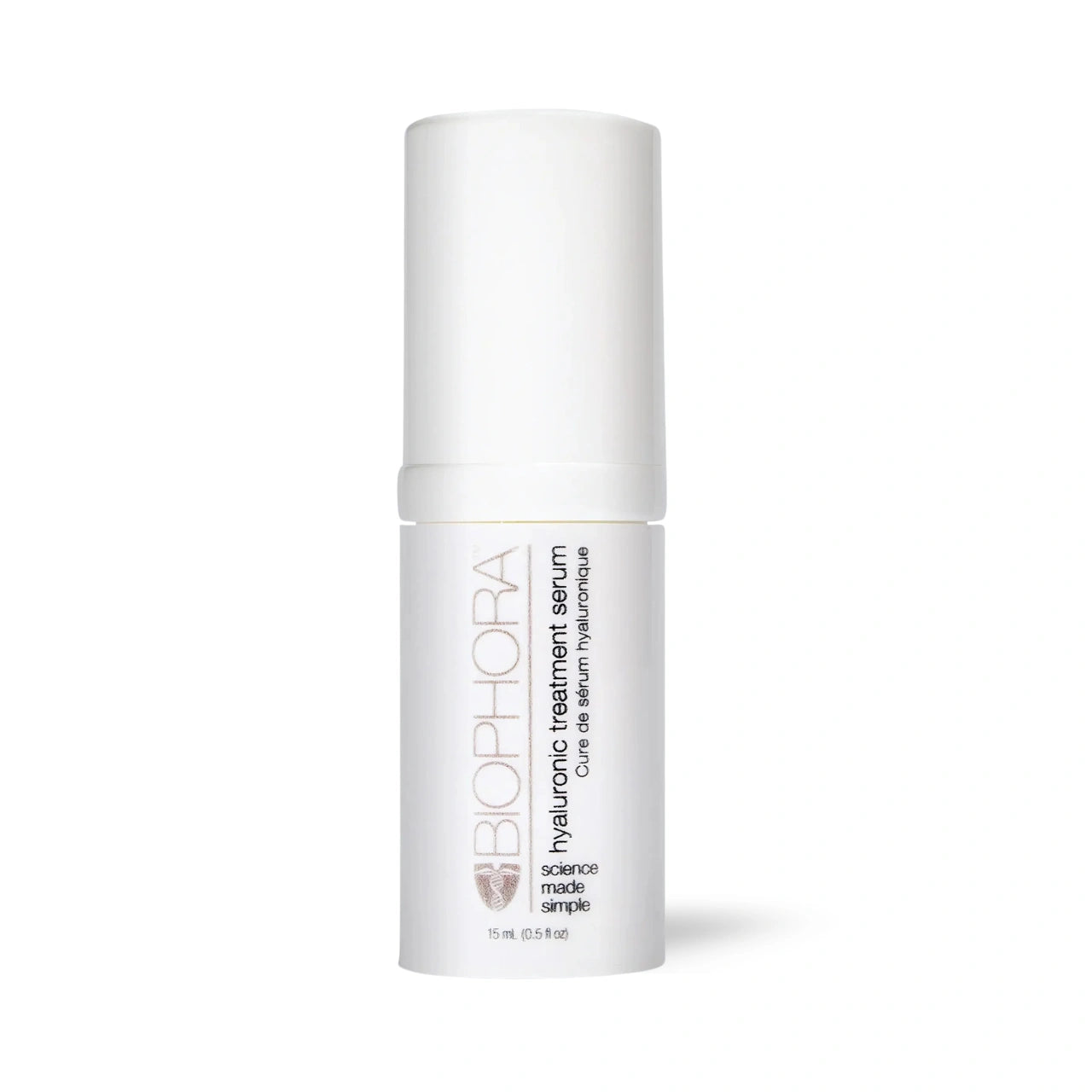 Biophora Hyaluronic Treatment Serum with 1.5% hyaluronic acid to hydrate, plump, brighten, and soothe sensitive or dry skin.