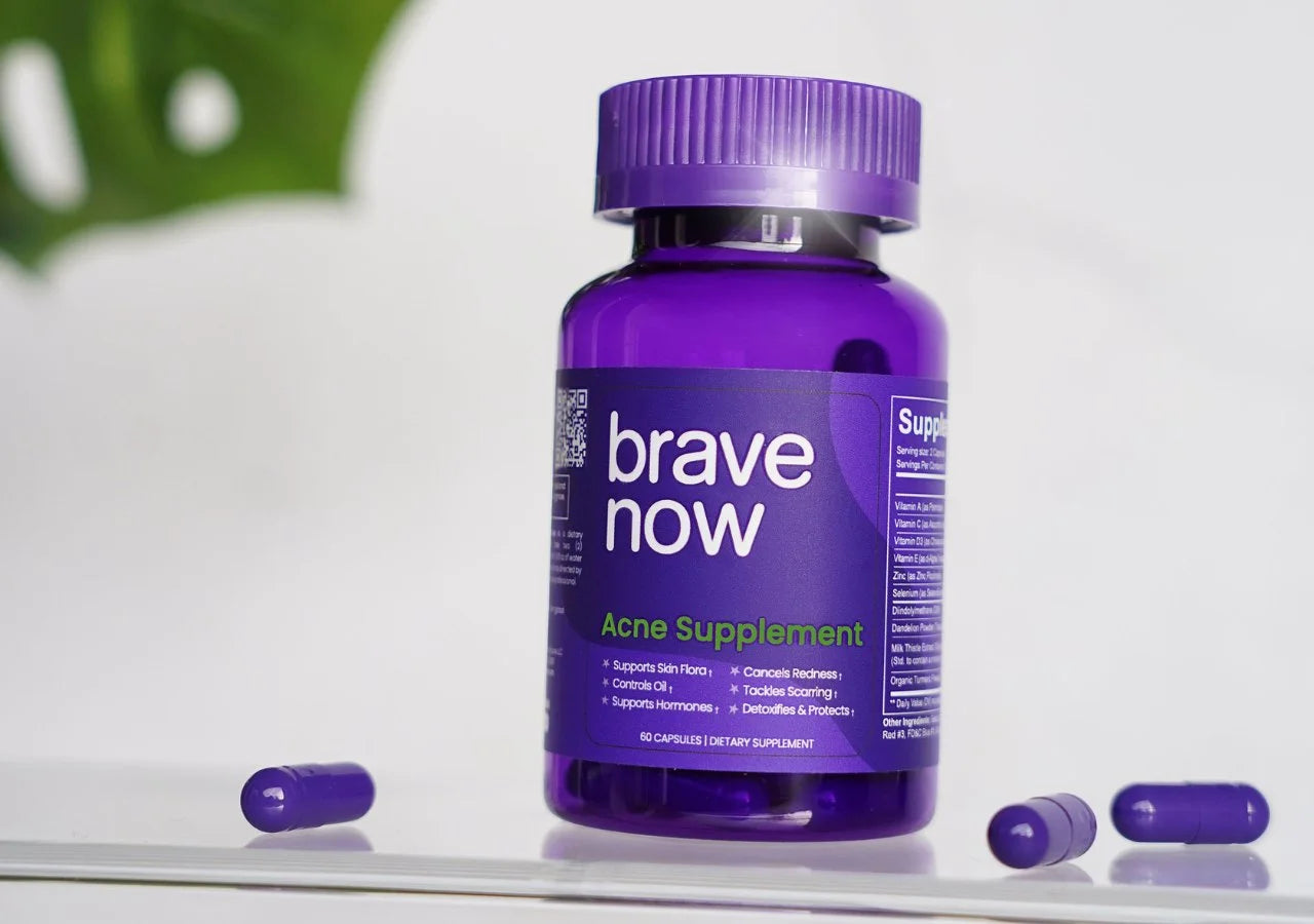 Brave Now Acne Supplement - Calms Redness & Inflammation for a Smooth Complexion