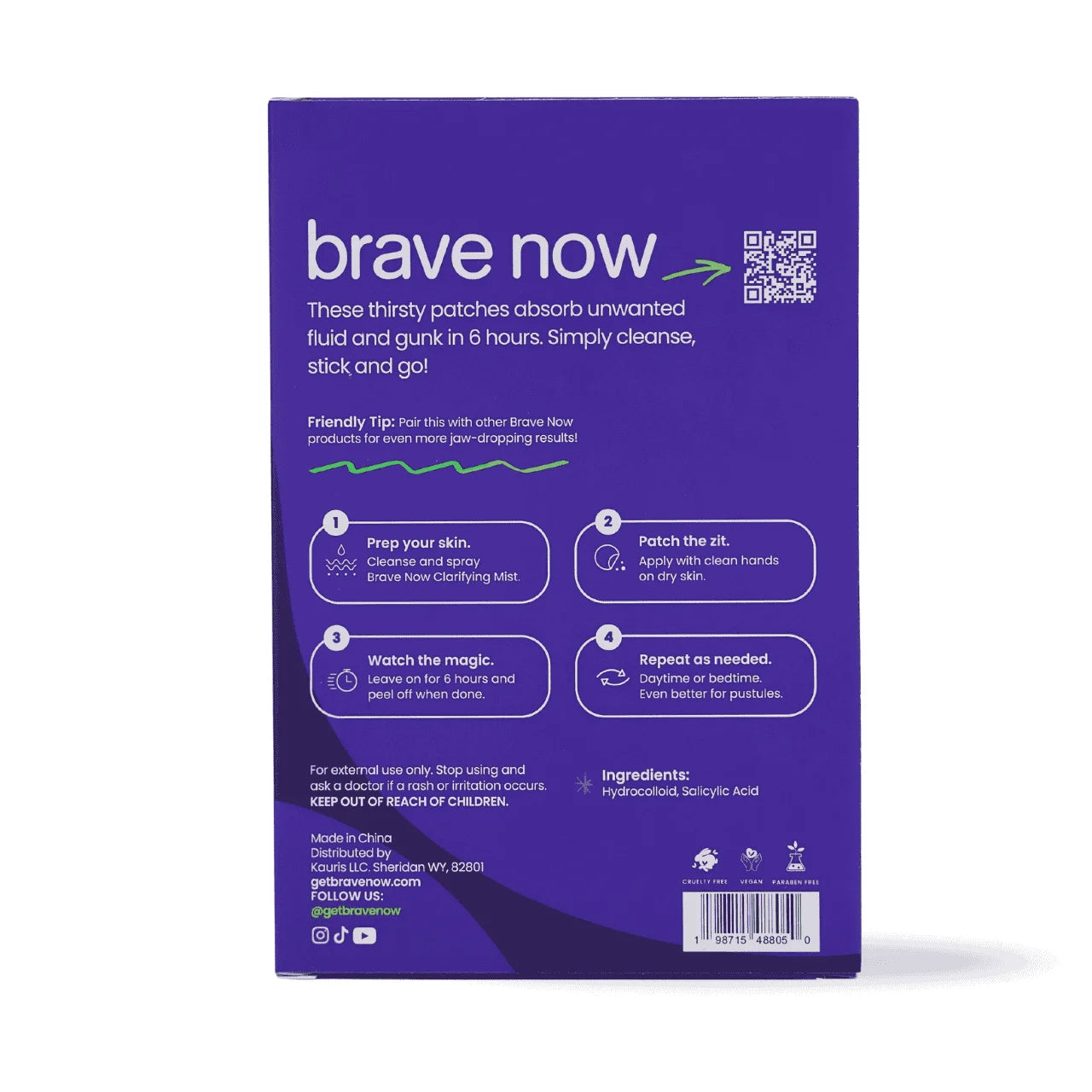 Brave Now Pimple Patch - 72 Spot Treatment Patches for Day & Night Acne Healing