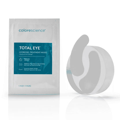 Colorescience Total Eye® Hydrogel Treatment Masks - Intensive hydration and depuffing for under-eye bags, wrinkles, and dark circles. Spa-like skincare at home.