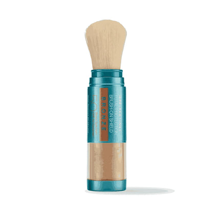 Colorescience Sunforgettable® Brush-On Shield Bronze SPF 50 – 100% Mineral Powder Sunscreen for UV, Blue Light, and Pollution Protection with a Bronze Glow