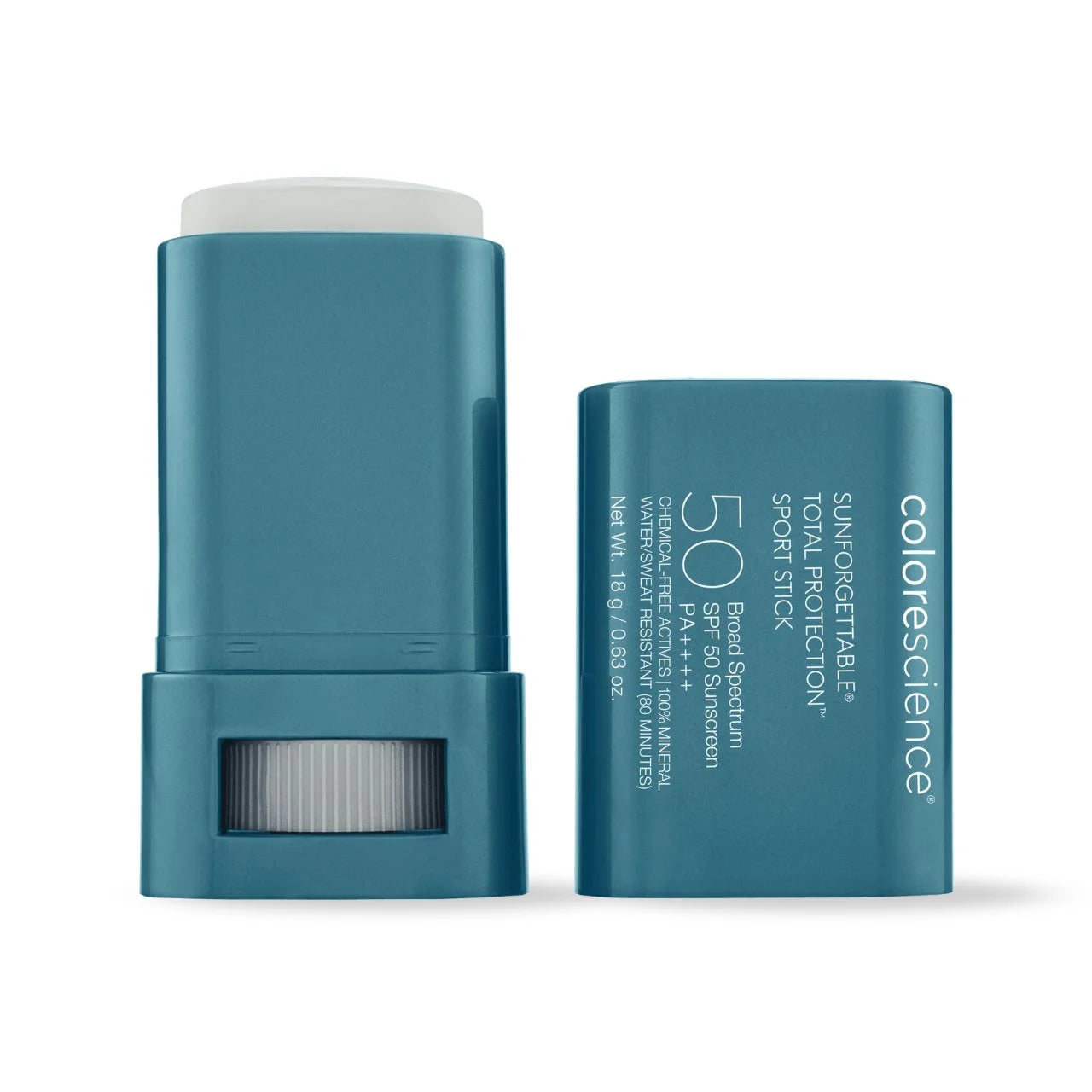 Colorescience Sunforgettable® Total Protection™ Sport Stick SPF 50 – Broad-spectrum, water-resistant, 100% mineral sunscreen for sports and outdoor activities.
