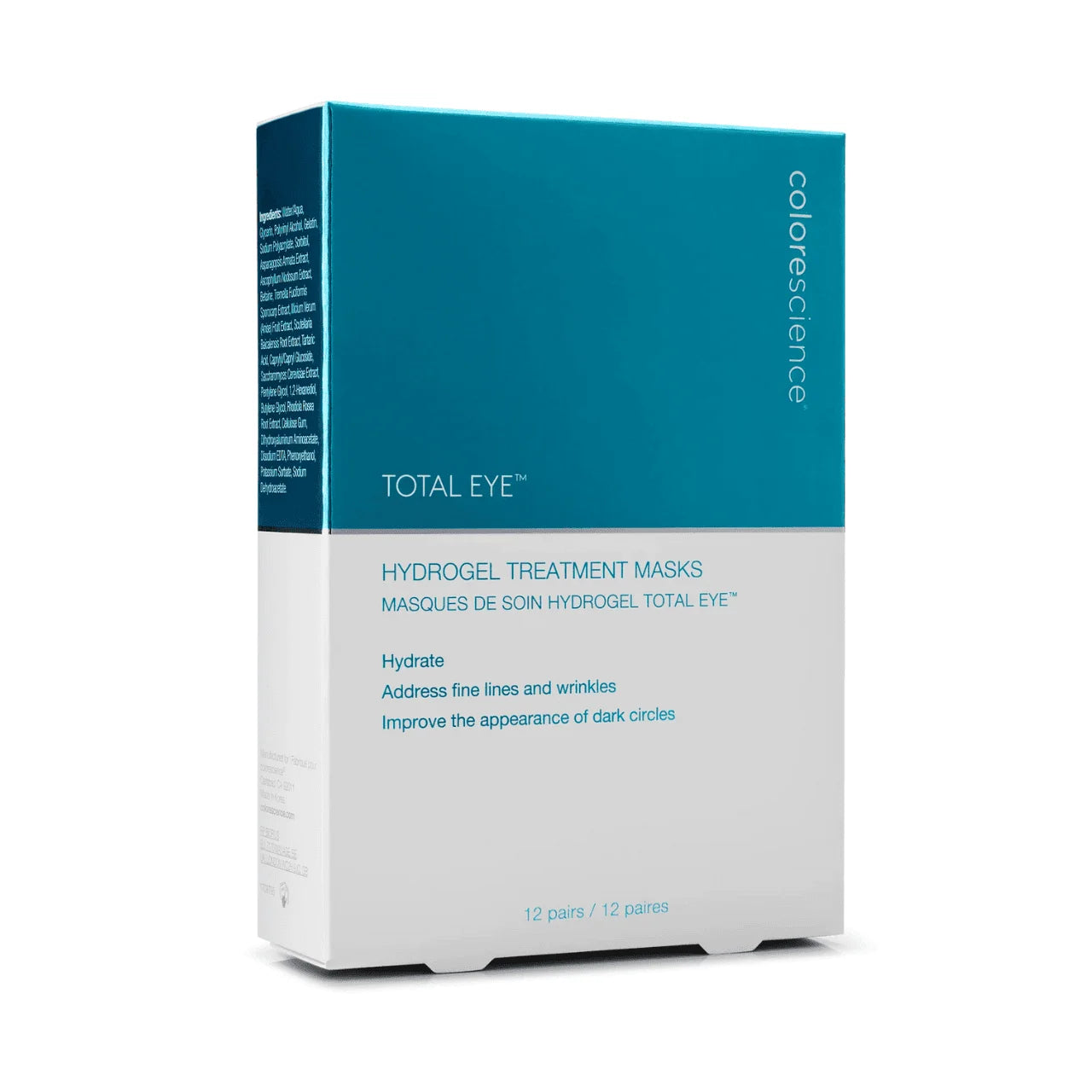 Colorescience Total Eye® Hydrogel Treatment Masks - Hydrating eye masks to reduce puffiness, dark circles, and fine lines for refreshed, youthful eyes.