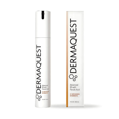 Dermaquest Advanced B5 with Ferulic Acid with Box – lightweight serum with Vitamin C, Hyaluronic Acid, and Ferulic Acid for hydration, plumping, and brightening.