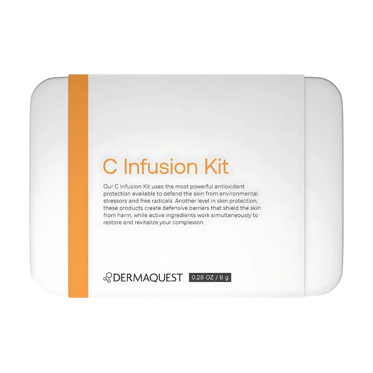 DermaQuest C Infusion Kit with antioxidant serums and SPF for hydration, brightening, and anti-aging protection.