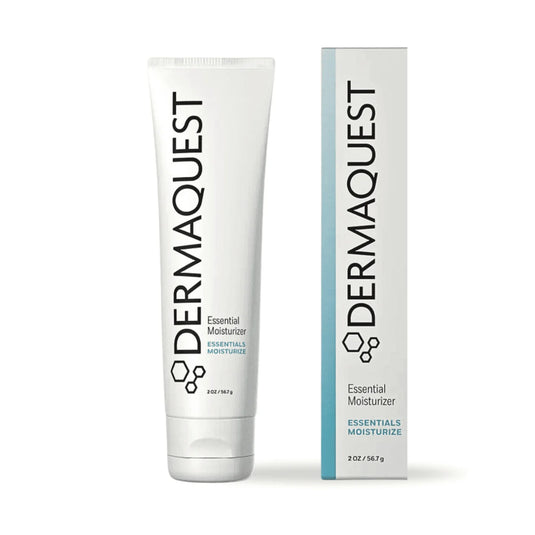 Dermaquest Essential Moisturizer – lightweight daily moisturizer with Hyaluronic Acid, Peptides, and Blue Light Protection for hydrated, healthy skin.