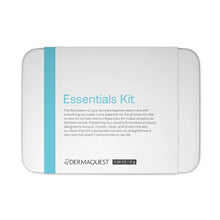 DermaQuest Essentials Kit with 4-step routine for hydration, anti-aging, and sun protection.