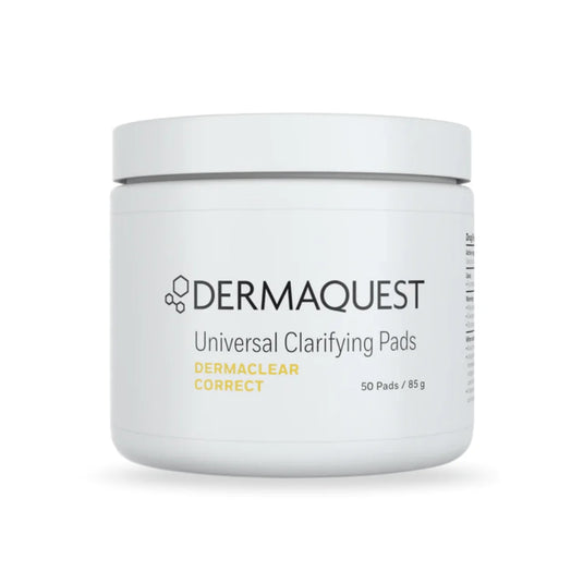 Dermaquest Universal Clarifying Pads – exfoliating treatment pads with Salicylic & Mandelic Acid to refine pores and brighten skin.