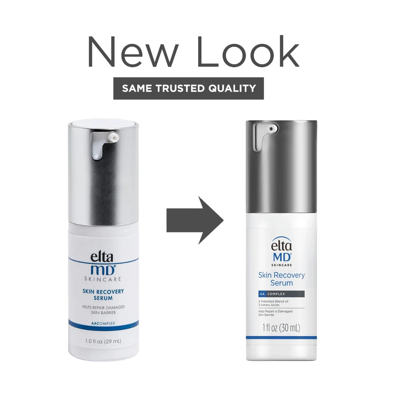 EltaMD Skin Recovery Serum with a new look, designed for dry, sensitive skin to hydrate, repair, and defend the skin’s barrier for a healthier, more resilient complexion.